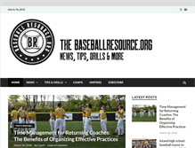 Tablet Screenshot of baseballresource.org